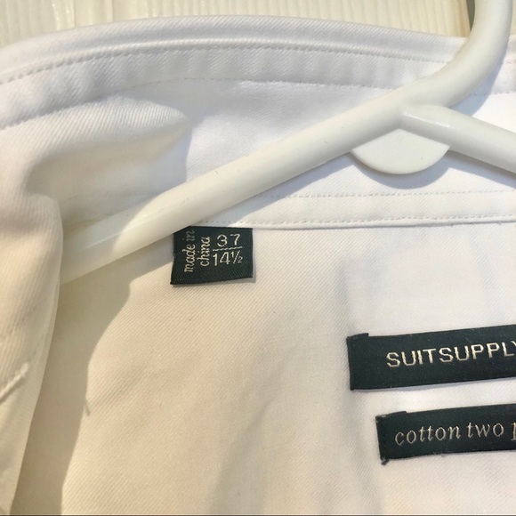 Suit Supply White Oxford Traveller Shirt - Picture 7 of 8